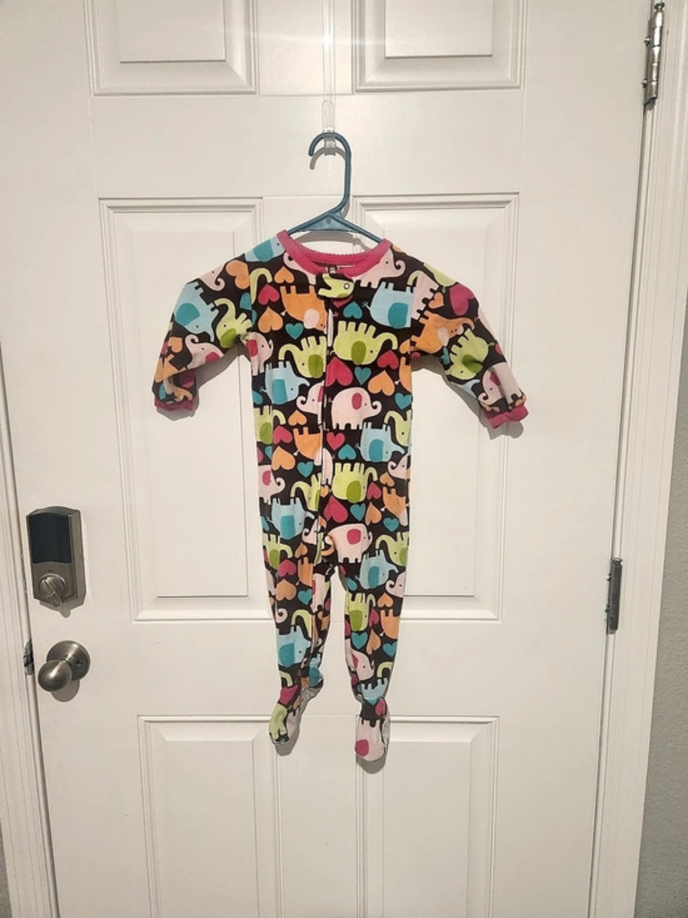 Carter's Footed Fleece Sleeper One Piece Animal Print Zip 18 Months